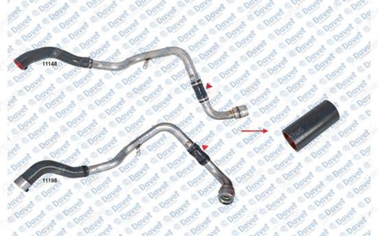 NIFEA 11149 Turbo Hortumu Kucuk Metal Boru Haric Logan 1.5dci K9k